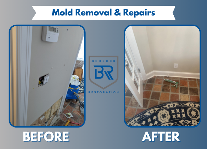 Mold removal and repair before and after