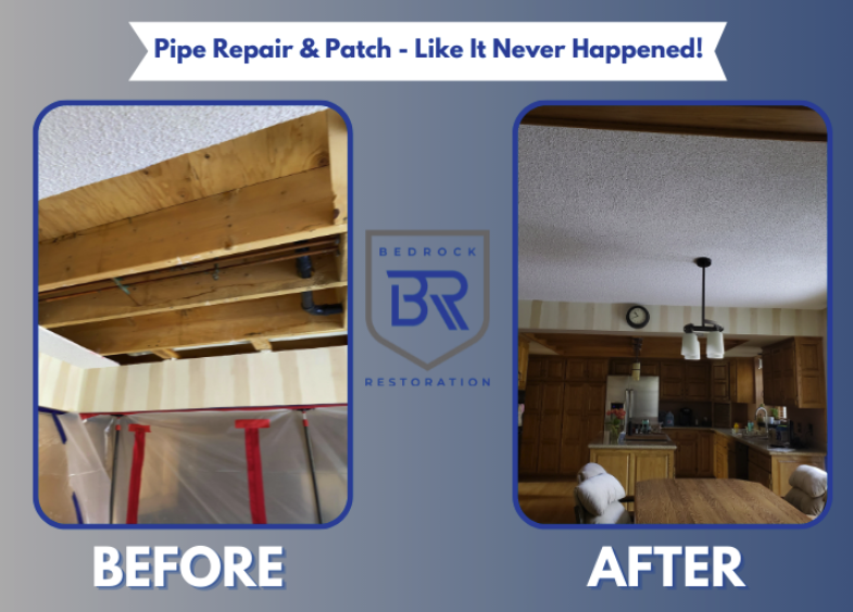 Pipe repair before and after